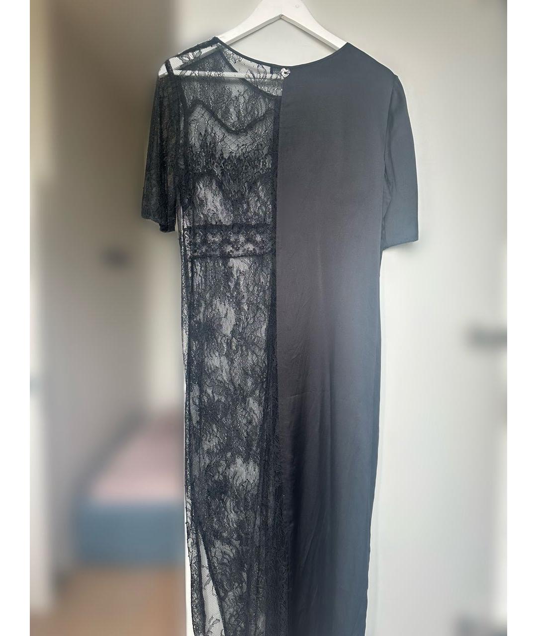 TWIN-SET Черное кружевное вечернее платье, фото 2
