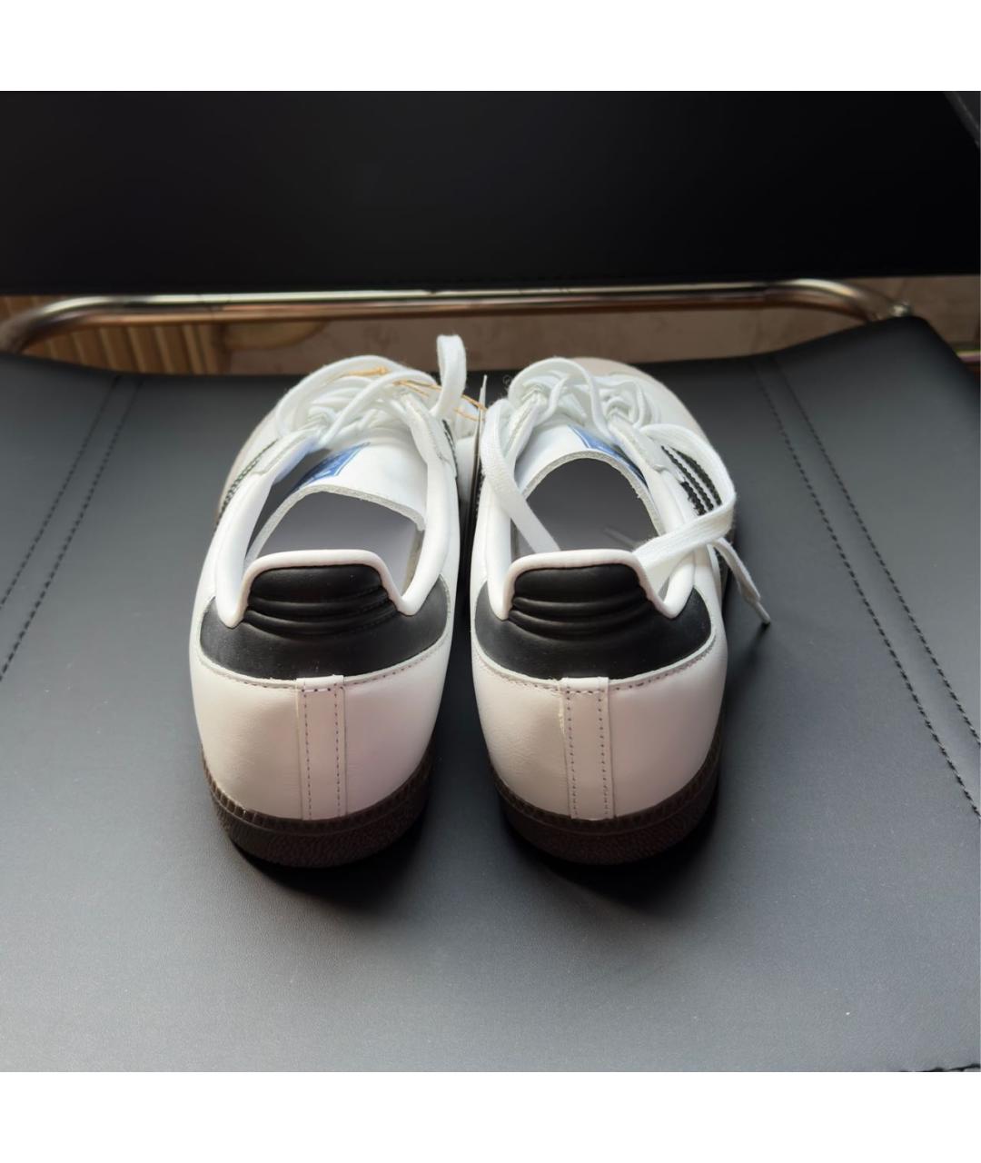 ADIDAS Белые кожаные низкие кроссовки / кеды, фото 4