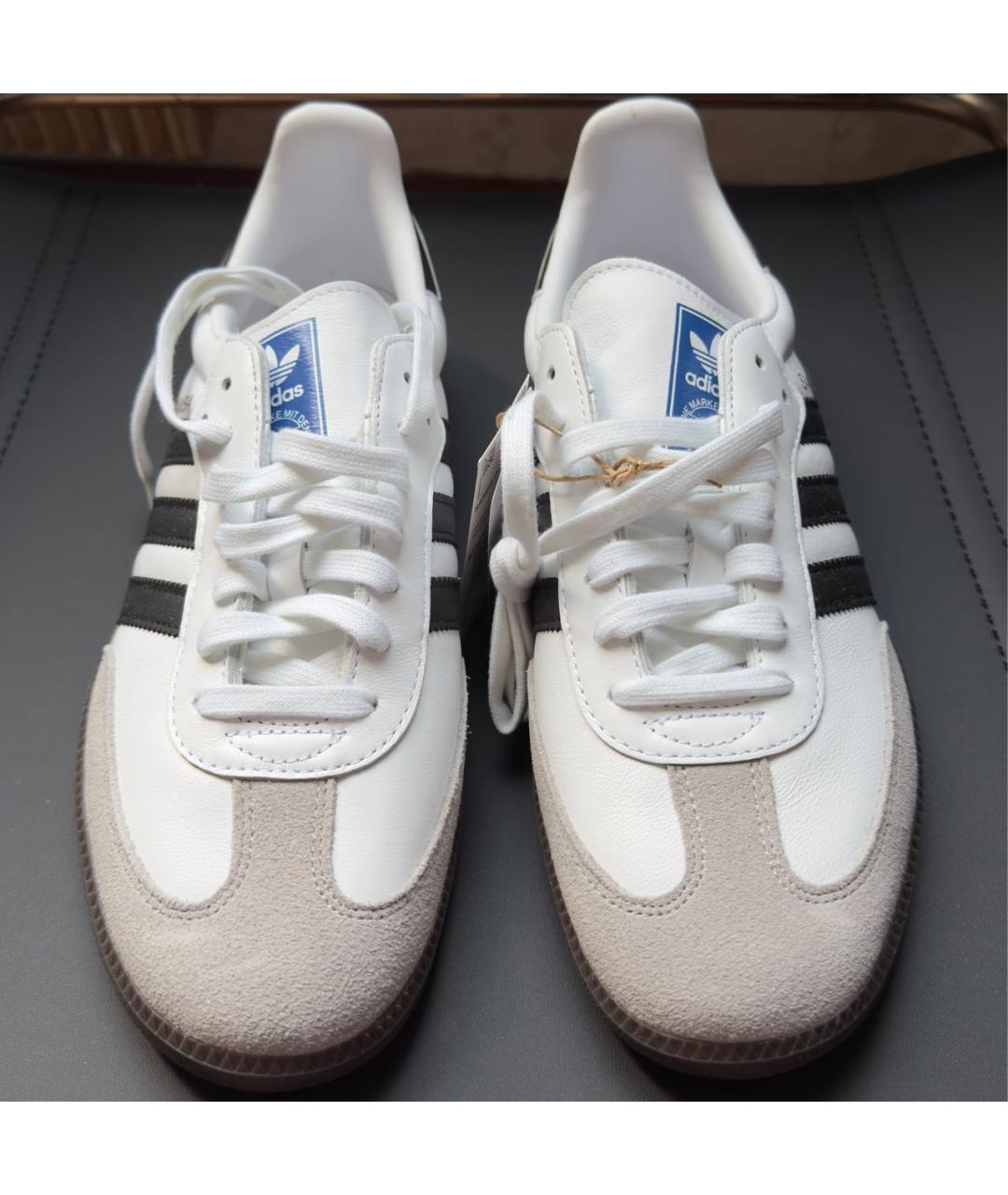 ADIDAS Белые кожаные низкие кроссовки / кеды, фото 2