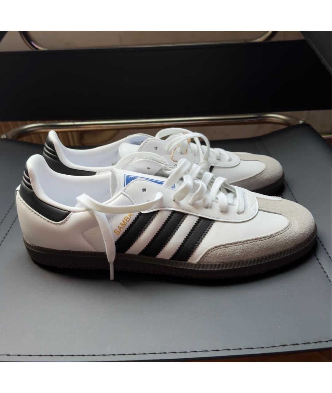 ADIDAS Белые кожаные низкие кроссовки / кеды, фото 7