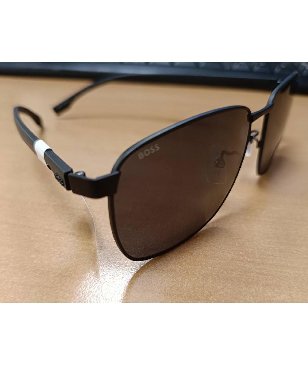 HUGO BOSS Черные металлические солнцезащитные очки, фото 3