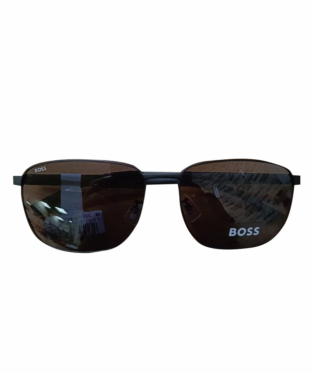 HUGO BOSS Черные металлические солнцезащитные очки, фото 1