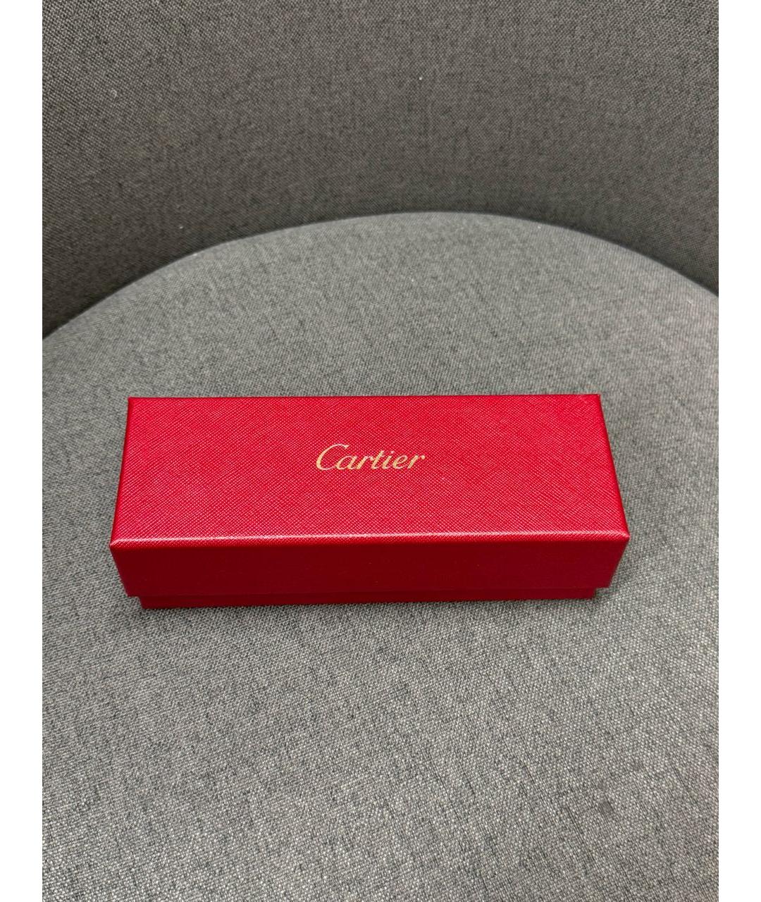 CARTIER Черные металлические солнцезащитные очки, фото 4