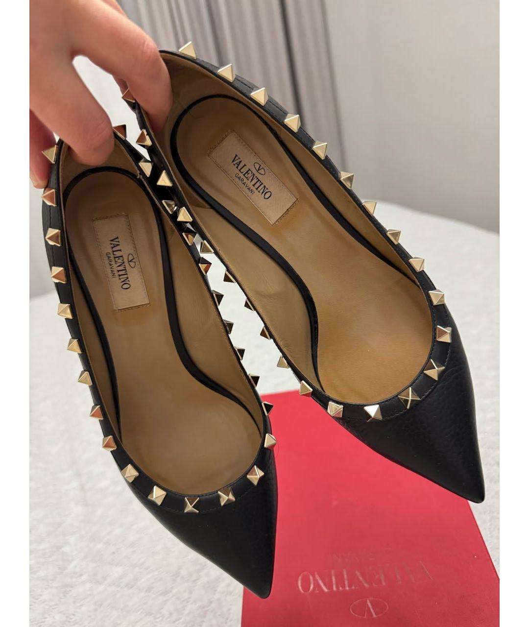 VALENTINO Черные кожаные туфли, фото 7