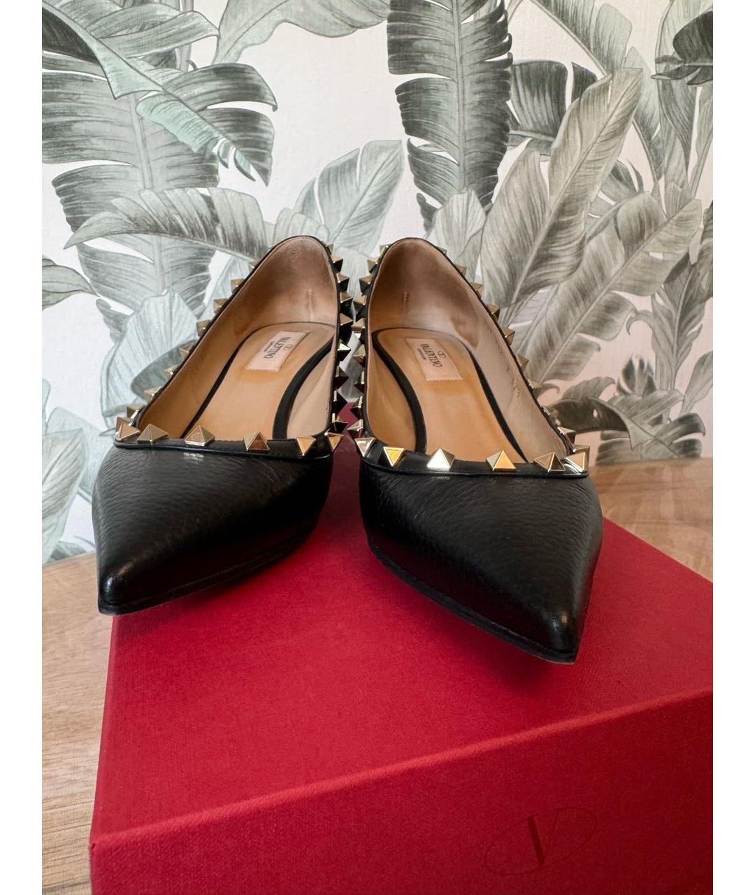 VALENTINO Черные кожаные туфли, фото 5