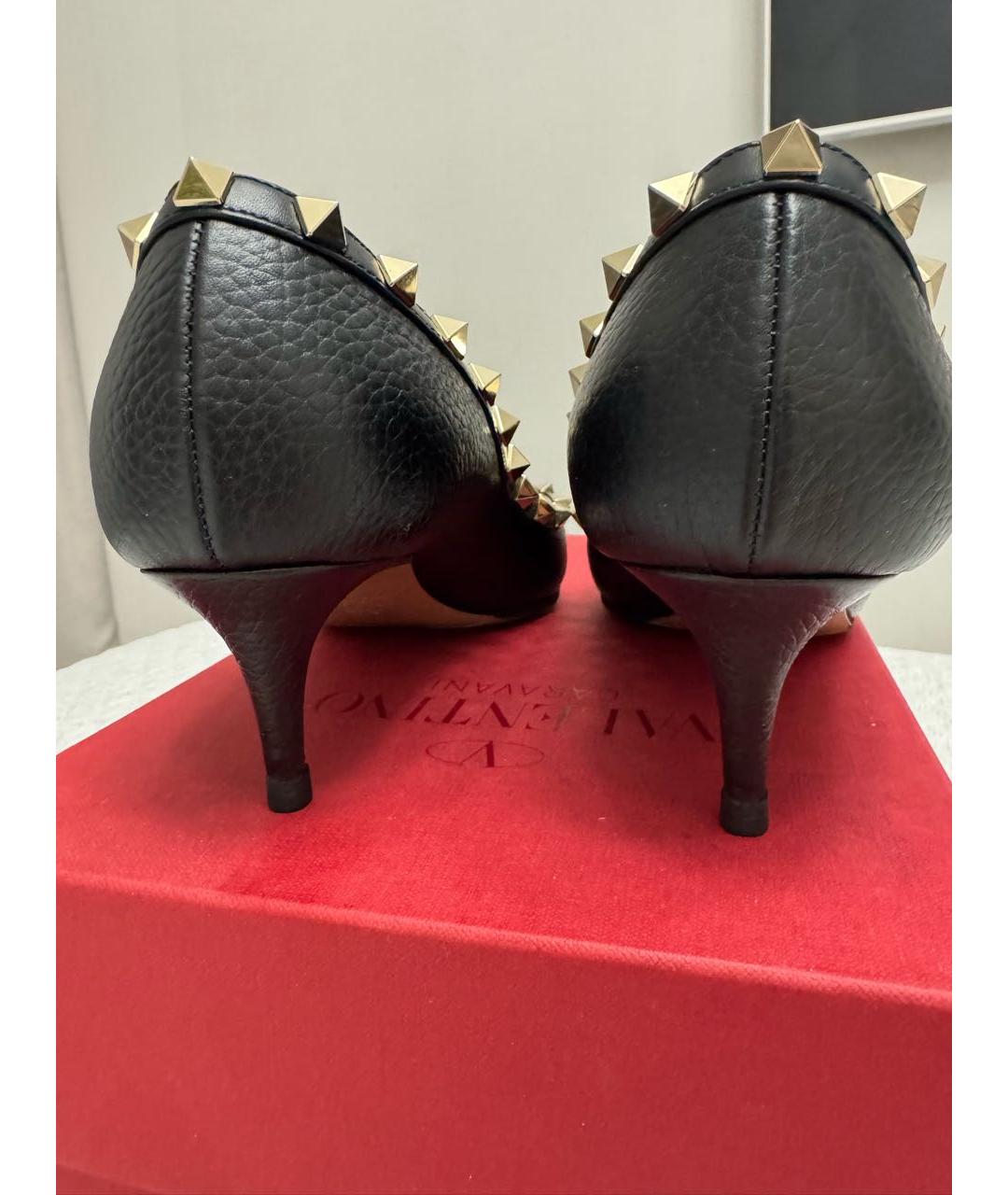 VALENTINO Черные кожаные туфли, фото 4