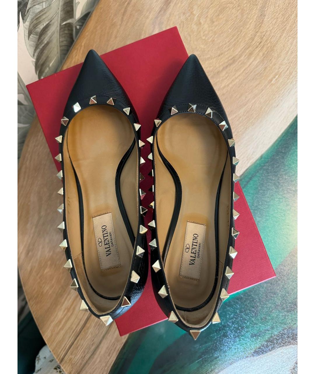 VALENTINO Черные кожаные туфли, фото 3
