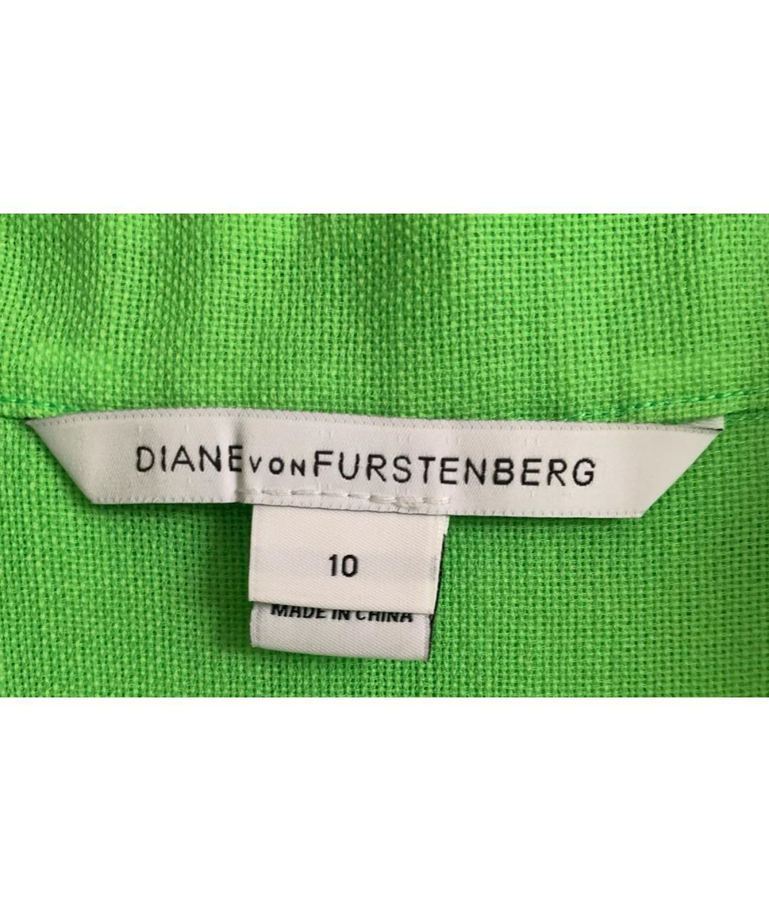 DIANE VON FURSTENBERG Зеленая шелковая блузы, фото 3