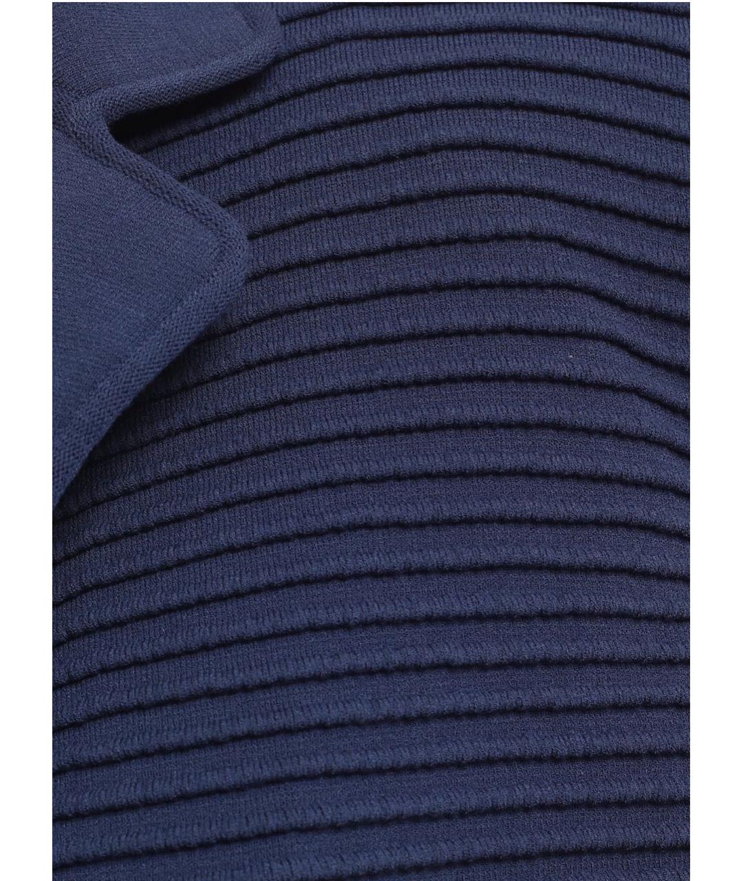 GIORGIO ARMANI Темно-синий вискозный жакет/пиджак, фото 4