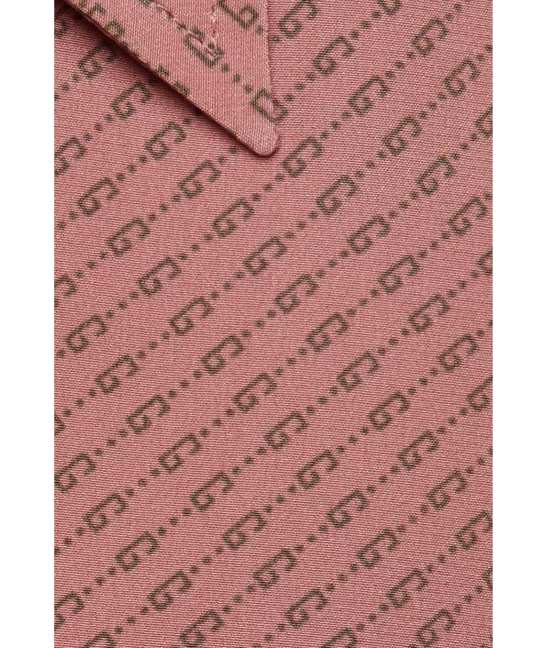 GUCCI Розовая шелковая блузы, фото 4