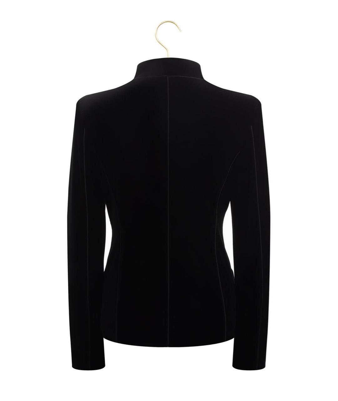 GIORGIO ARMANI Черный шелковый жакет/пиджак, фото 2