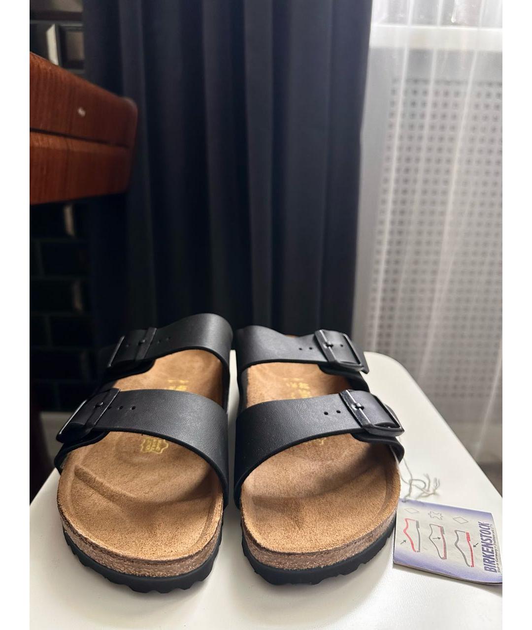 BIRKENSTOCK Черные кожаные сандалии, фото 2