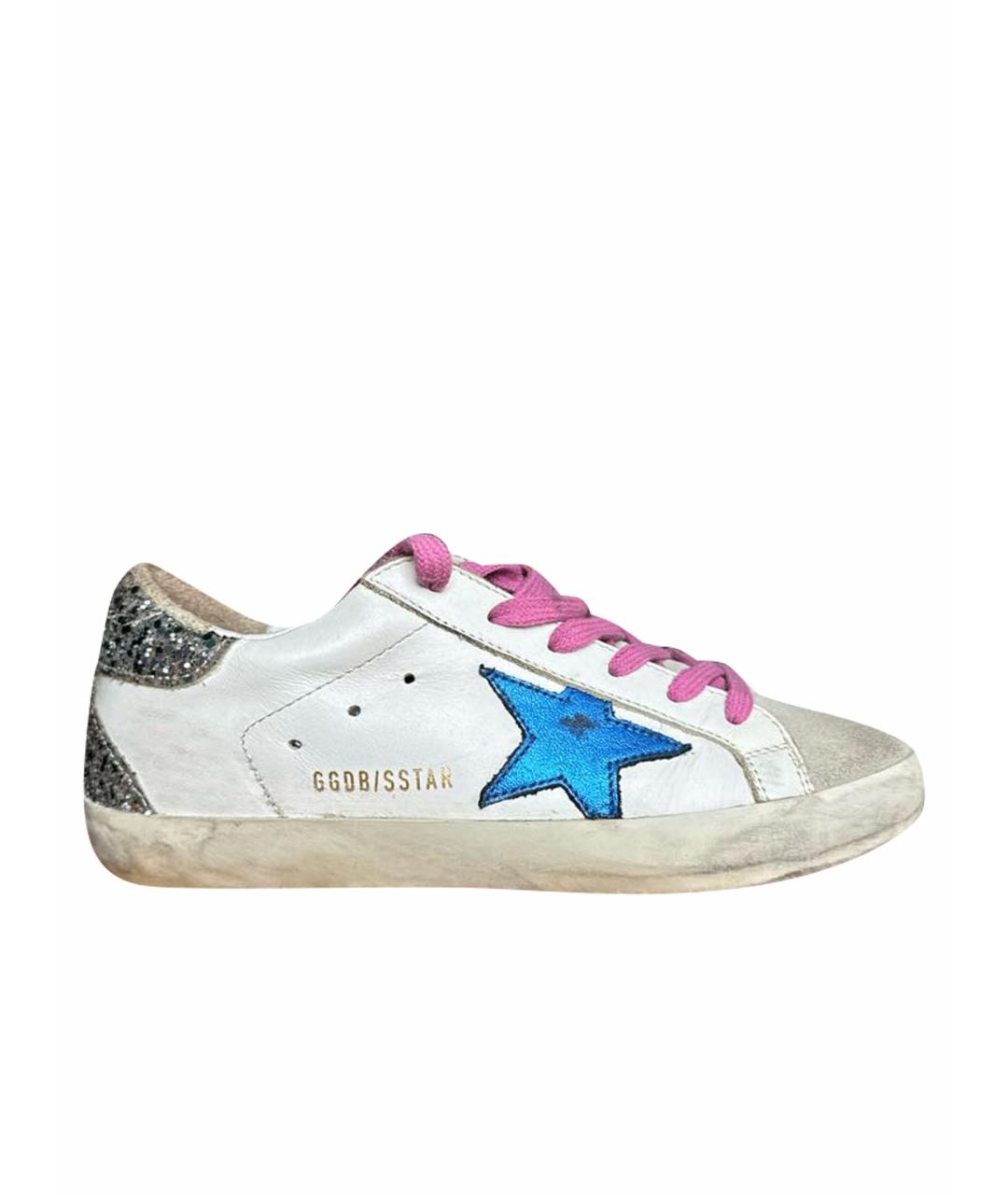 GOLDEN GOOSE DELUXE BRAND Белые кожаные кеды, фото 1