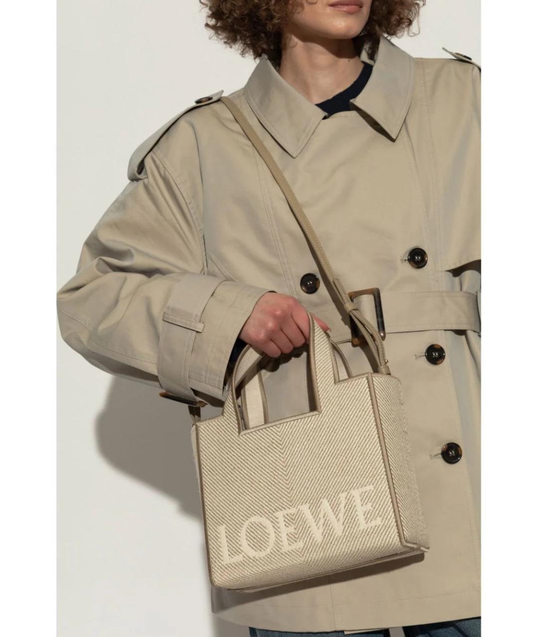 LOEWE Бежевая сумка тоут, фото 2