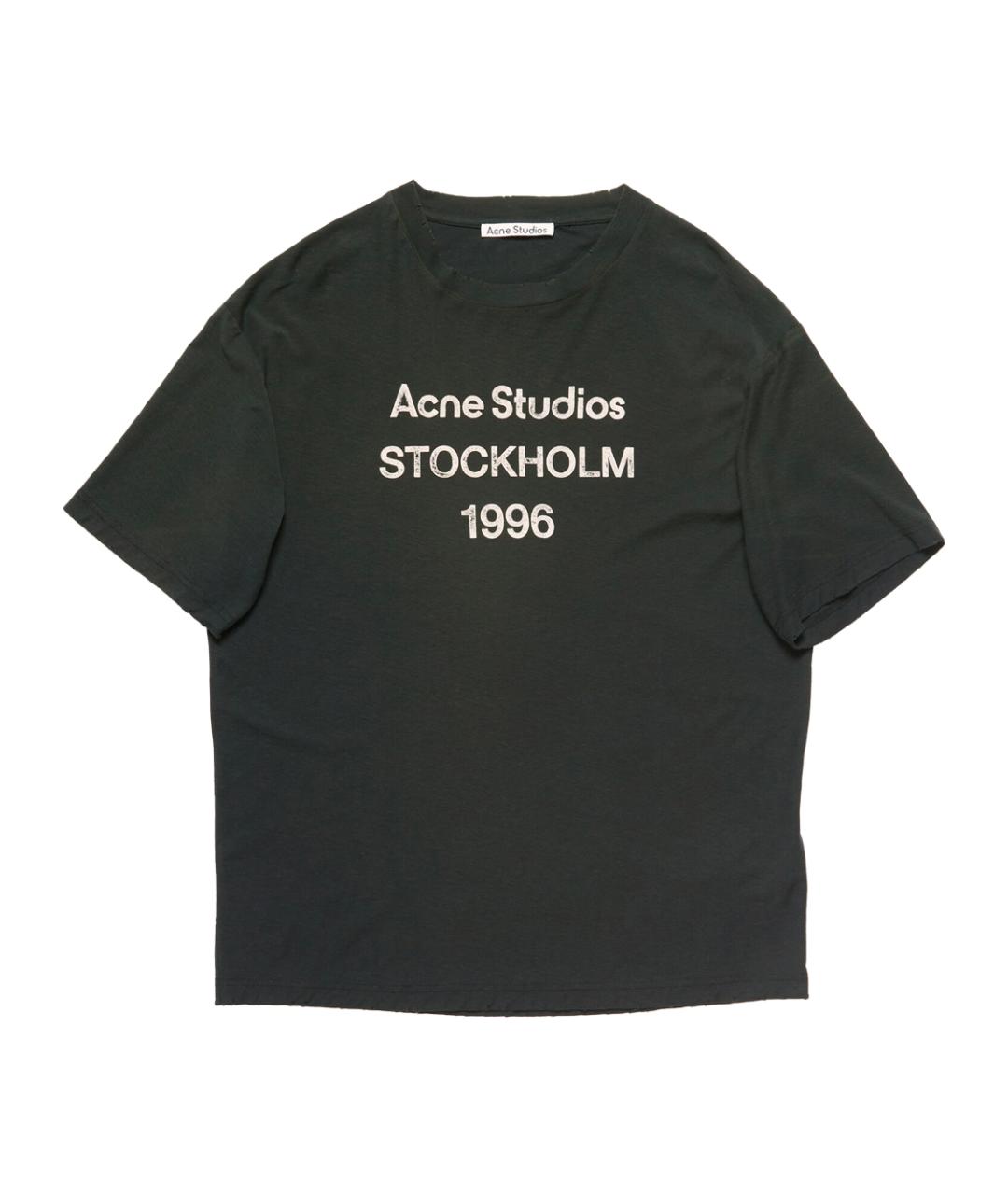 ACNE STUDIOS Серая хлопковая футболка, фото 1