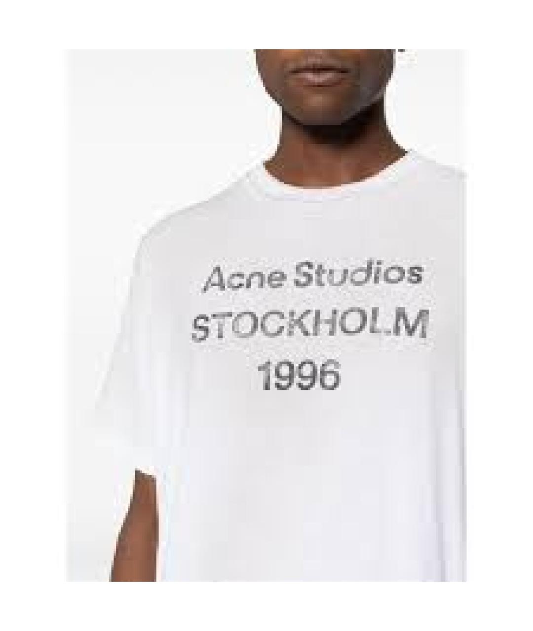 ACNE STUDIOS Белая хлопковая футболка, фото 2