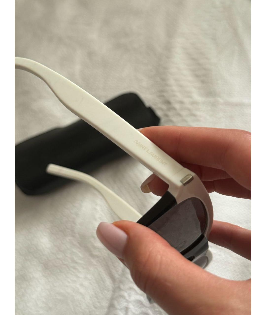 SAINT LAURENT Черные пластиковые солнцезащитные очки, фото 4