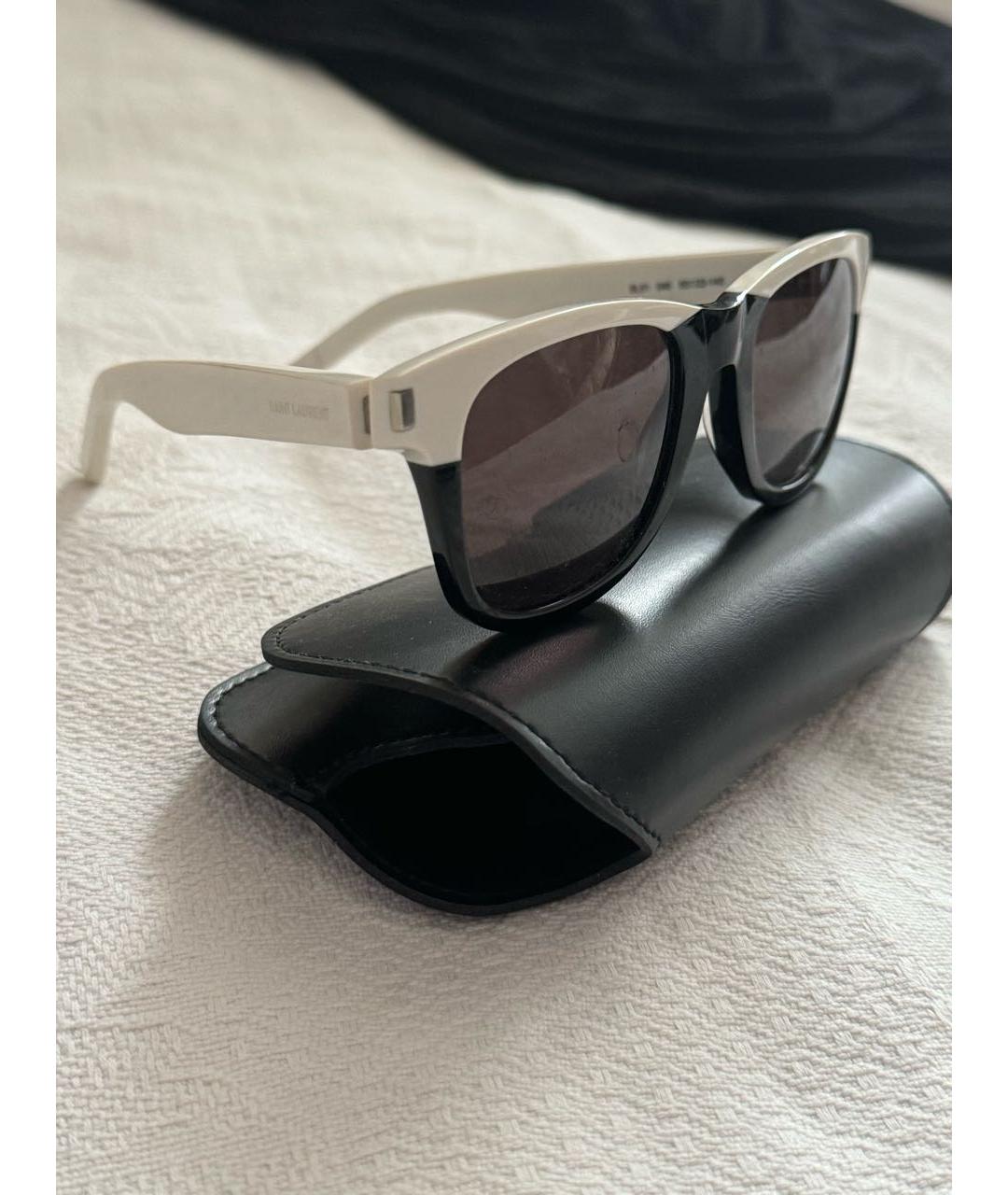 SAINT LAURENT Черные пластиковые солнцезащитные очки, фото 8