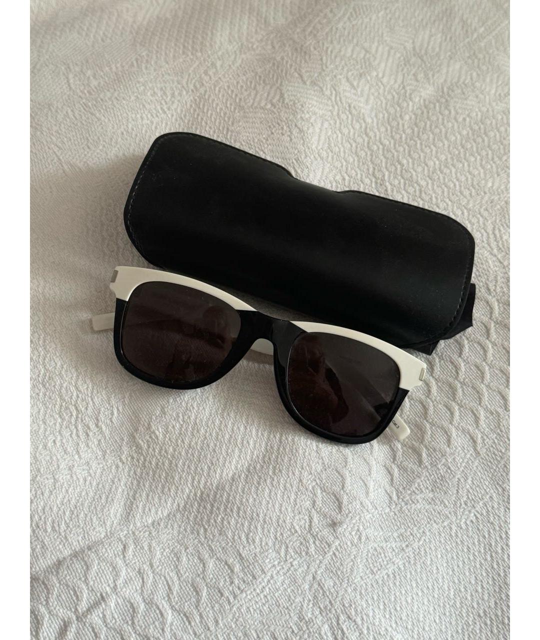 SAINT LAURENT Черные пластиковые солнцезащитные очки, фото 9