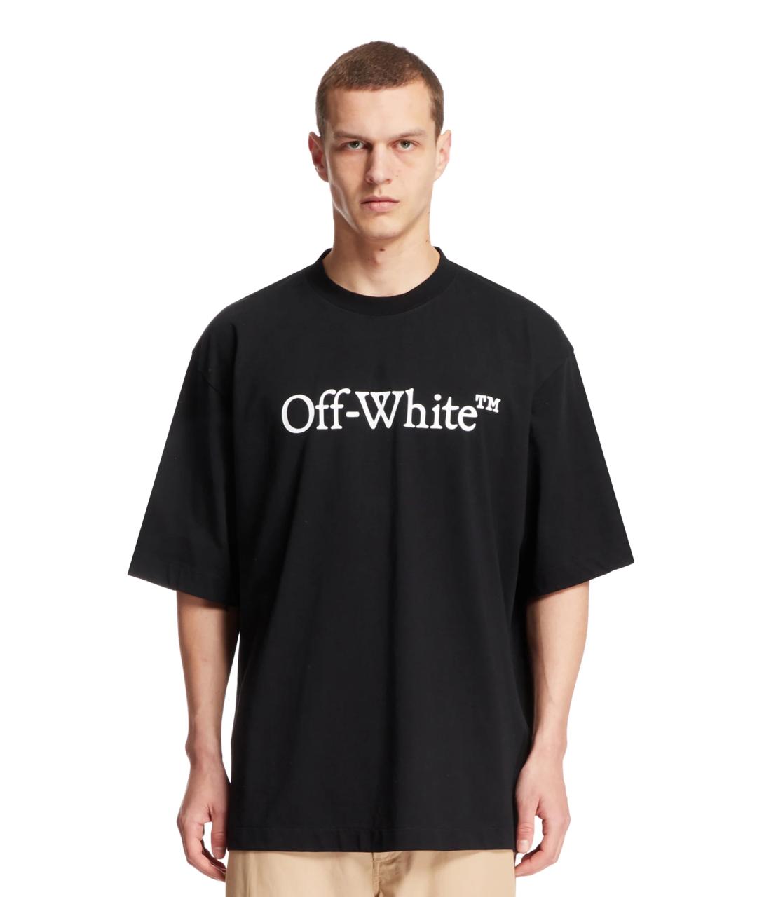 OFF-WHITE Черная хлопковая футболка, фото 6