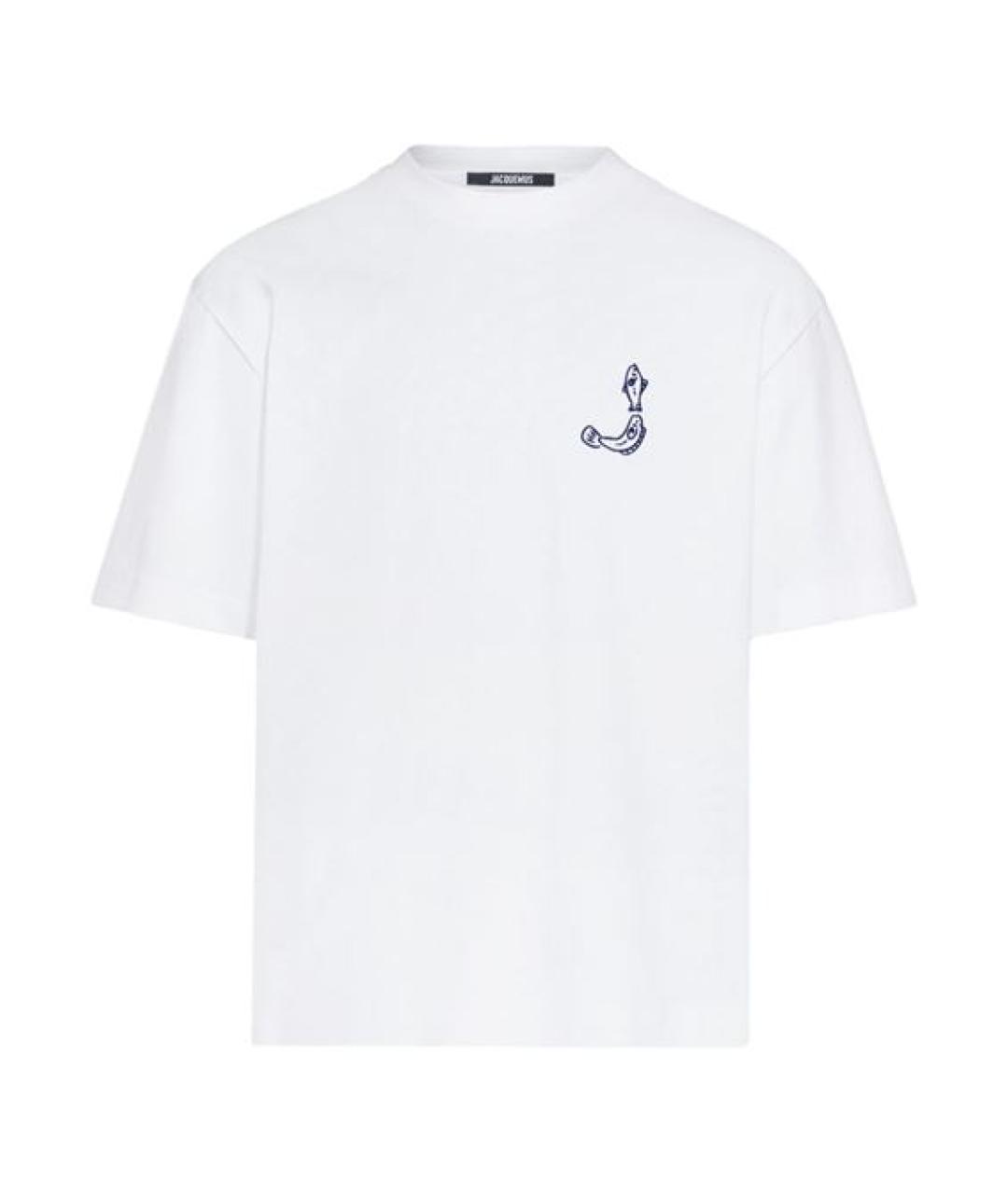 JACQUEMUS Белая хлопковая футболка, фото 1