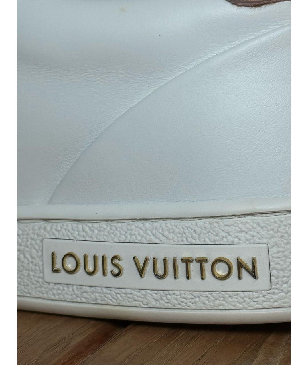 LOUIS VUITTON Белые кожаные кеды, фото 6