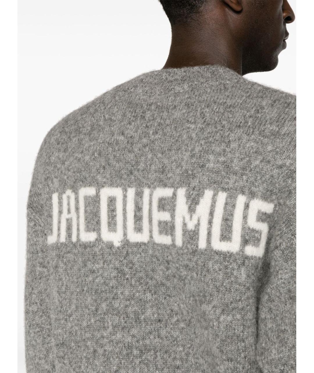 JACQUEMUS Серый шерстяной джемпер / свитер, фото 4