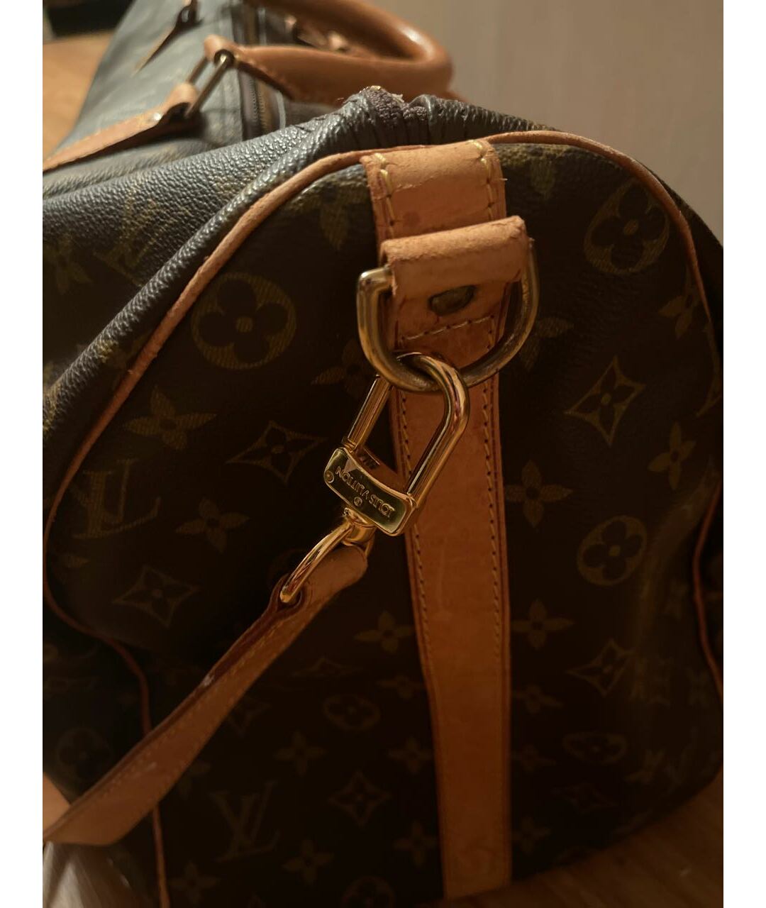 LOUIS VUITTON PRE-OWNED Коричневая кожаная дорожная/спортивная сумка, фото 6