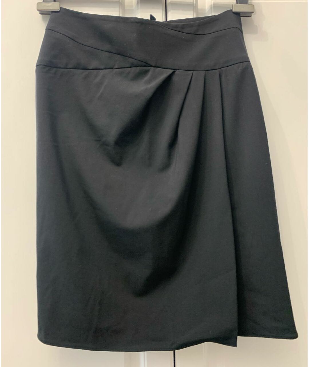 ARMANI COLLEZIONI Черная креповая юбка миди, фото 3