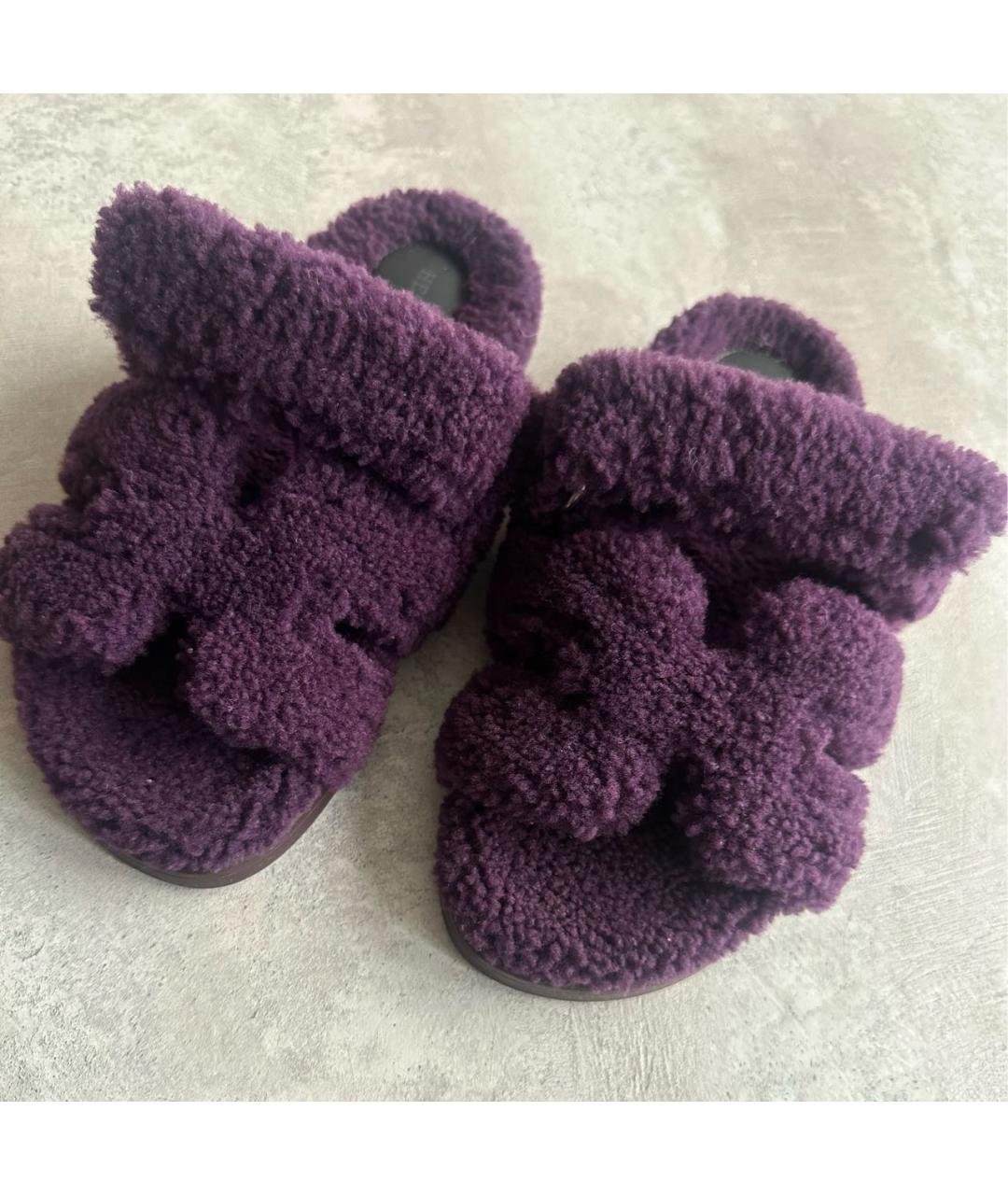 HERMES Фиолетовые сандалии, фото 4