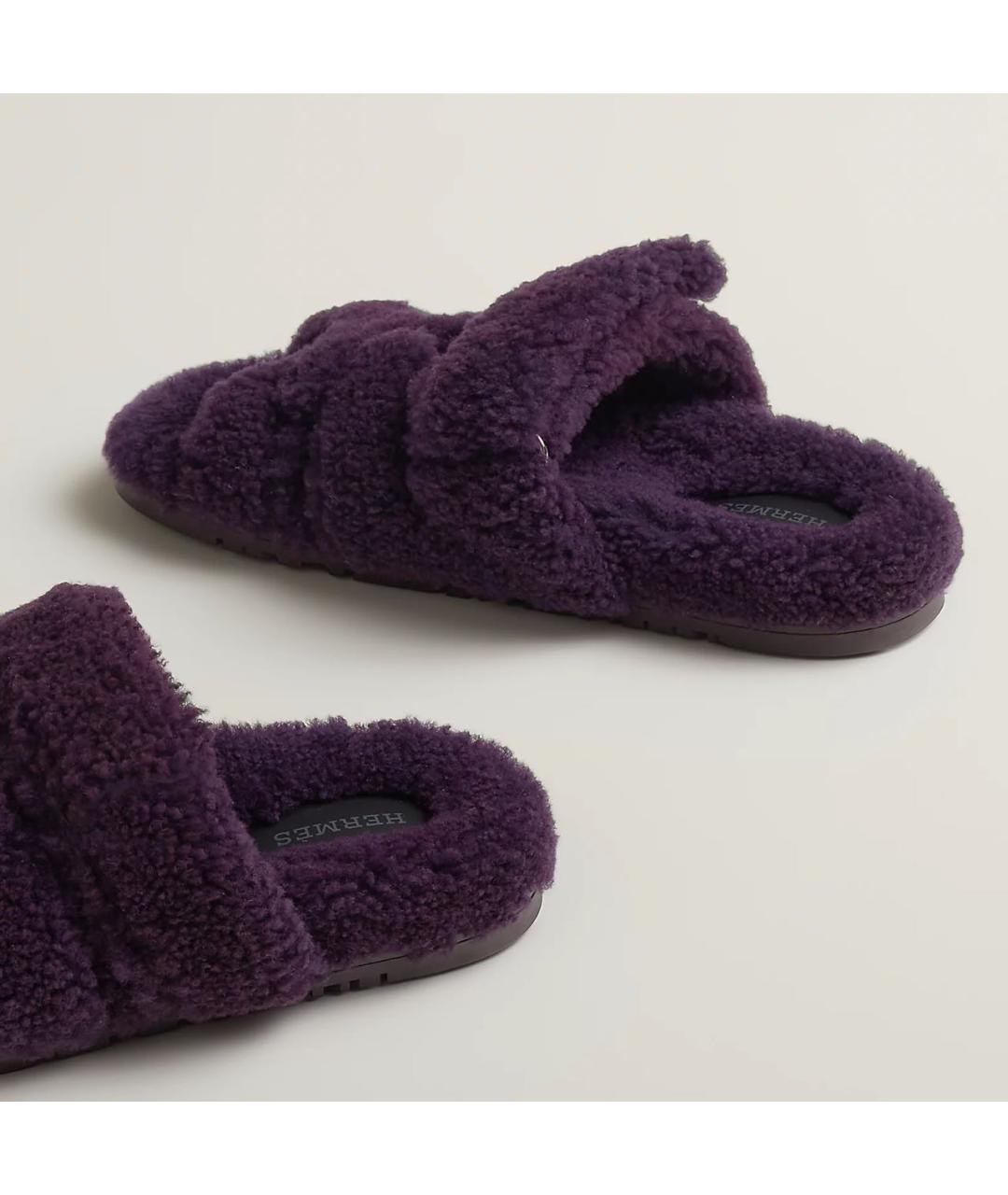 HERMES Фиолетовые сандалии, фото 3