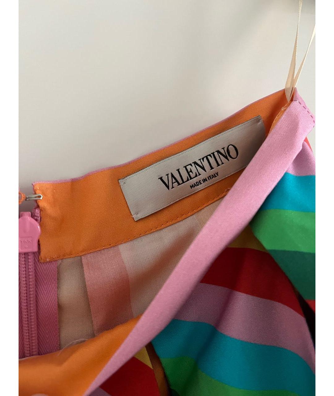 VALENTINO Мульти шелковая юбка миди, фото 3