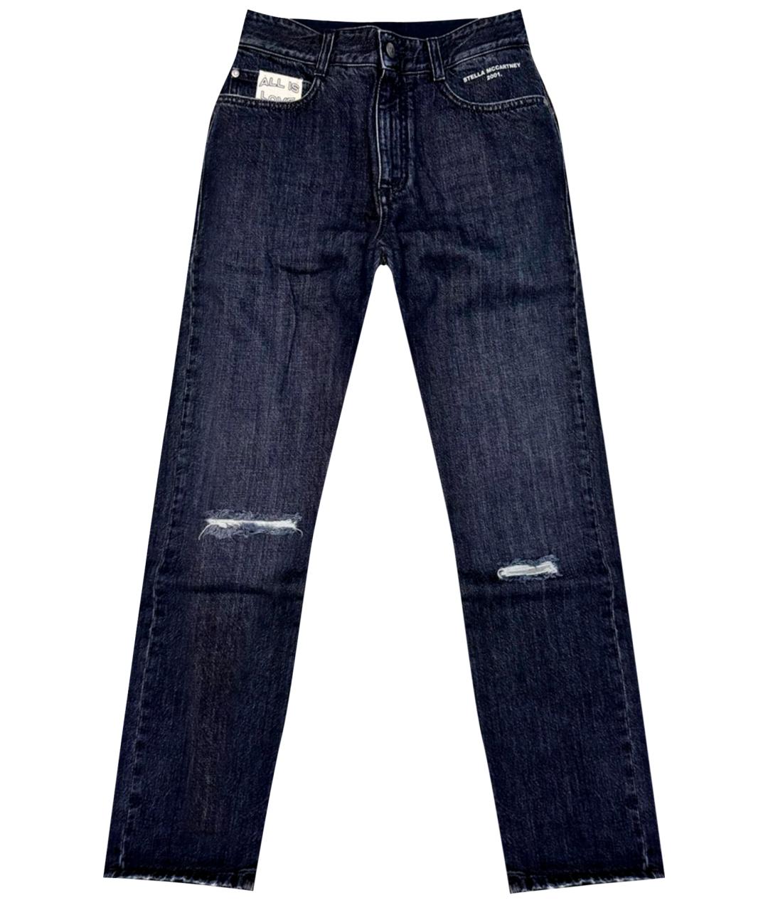 STELLA MCCARTNEY Черные хлопковые прямые джинсы, фото 1