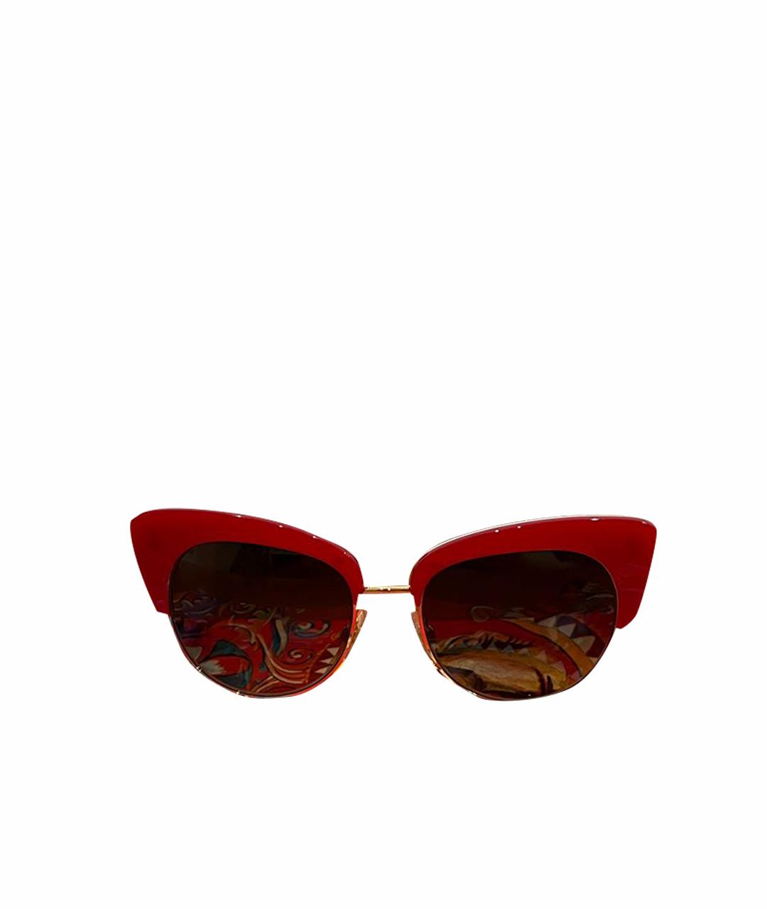 DOLCE&GABBANA Красные пластиковые солнцезащитные очки, фото 1