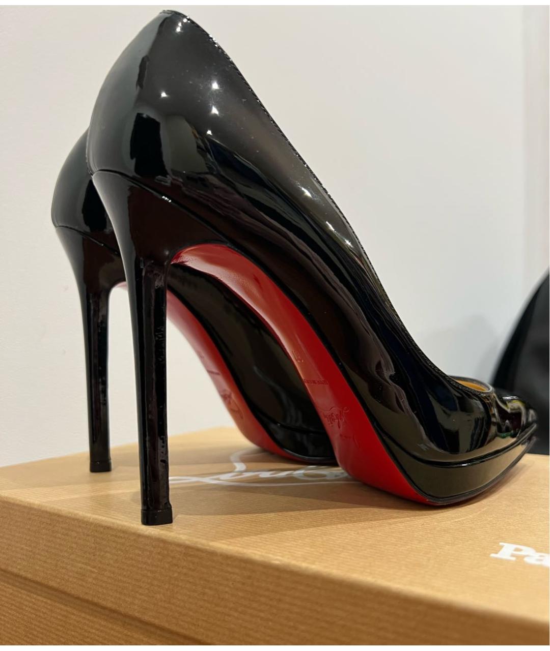 CHRISTIAN LOUBOUTIN Черные туфли из лакированной кожи, фото 3