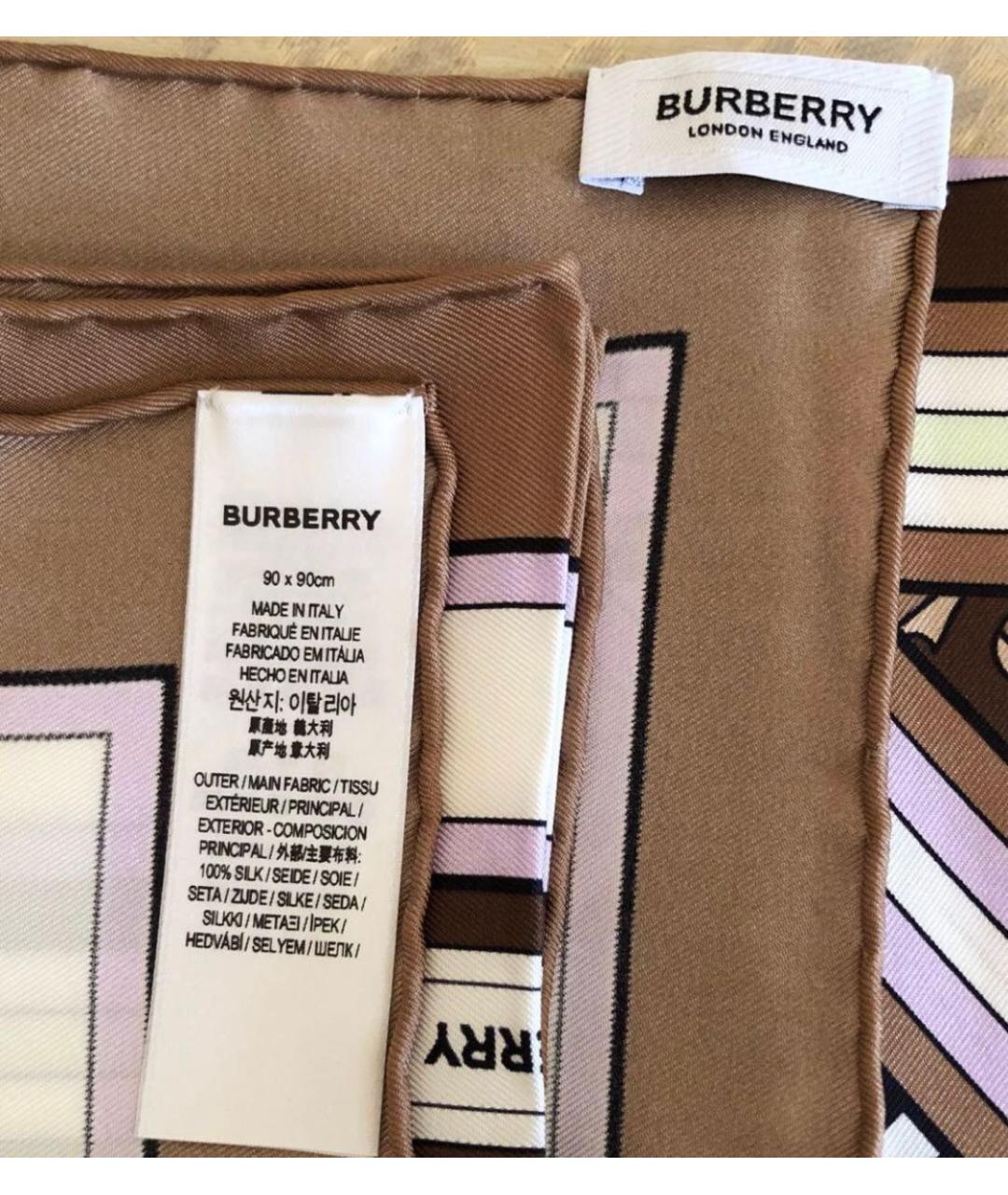 BURBERRY Мульти шелковый платок, фото 3