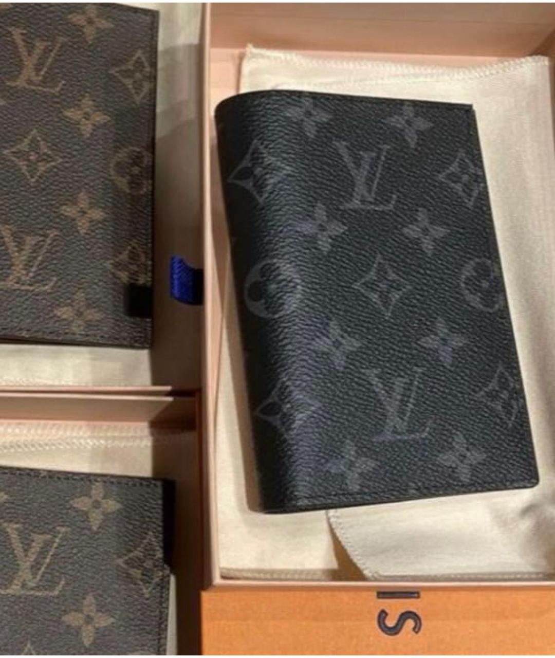 LOUIS VUITTON Антрацитовая визитница, фото 5