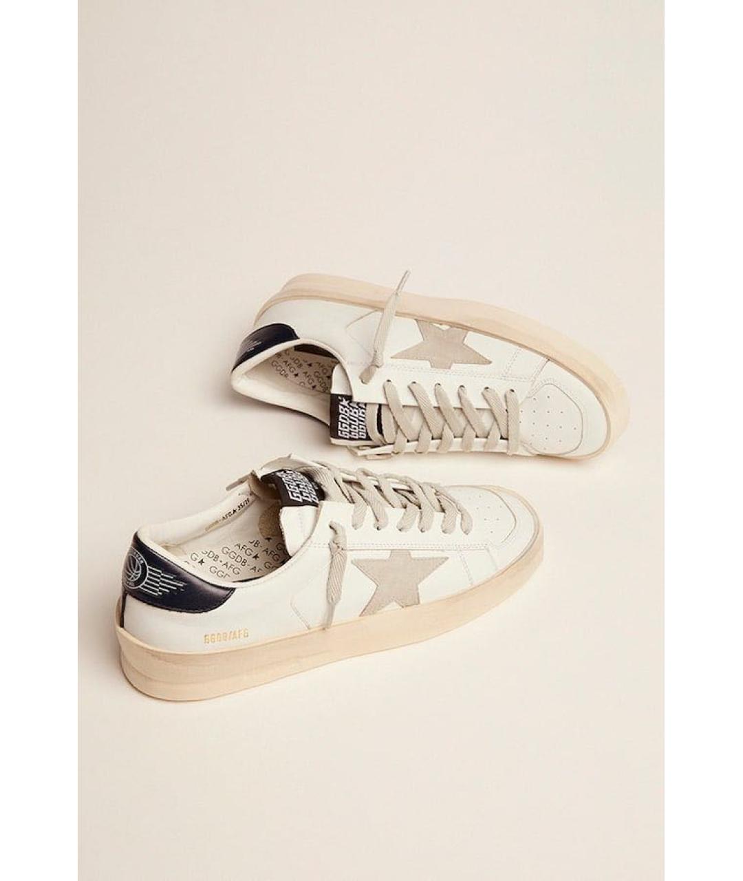 GOLDEN GOOSE DELUXE BRAND Белые кожаные кроссовки, фото 2