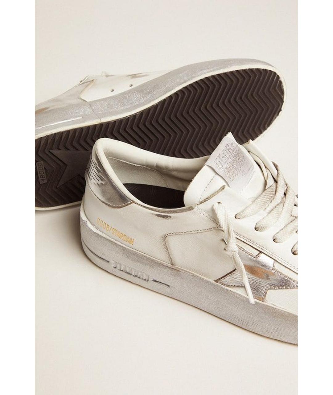 GOLDEN GOOSE DELUXE BRAND Белые кожаные кроссовки, фото 3