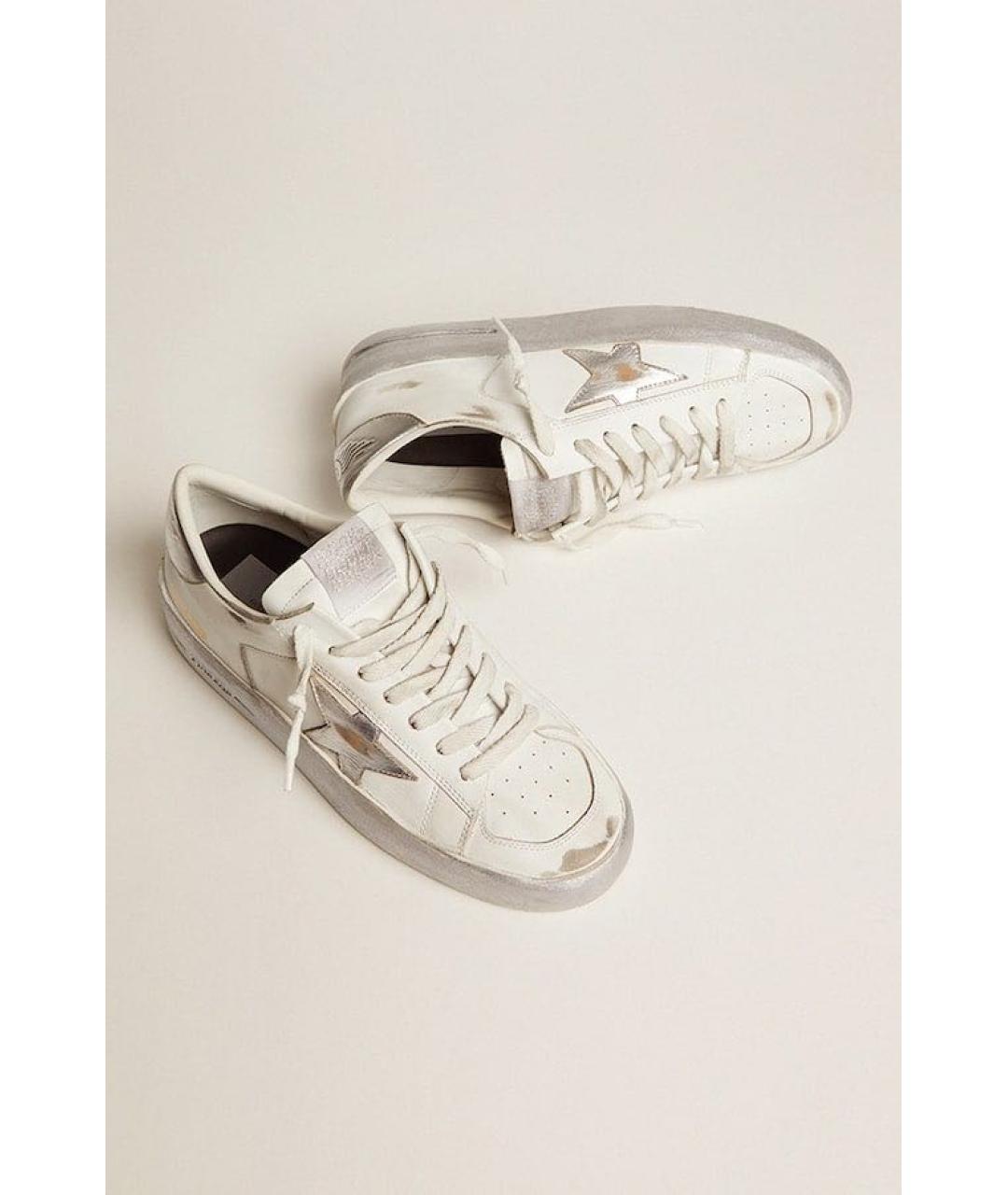 GOLDEN GOOSE DELUXE BRAND Белые кожаные кроссовки, фото 2