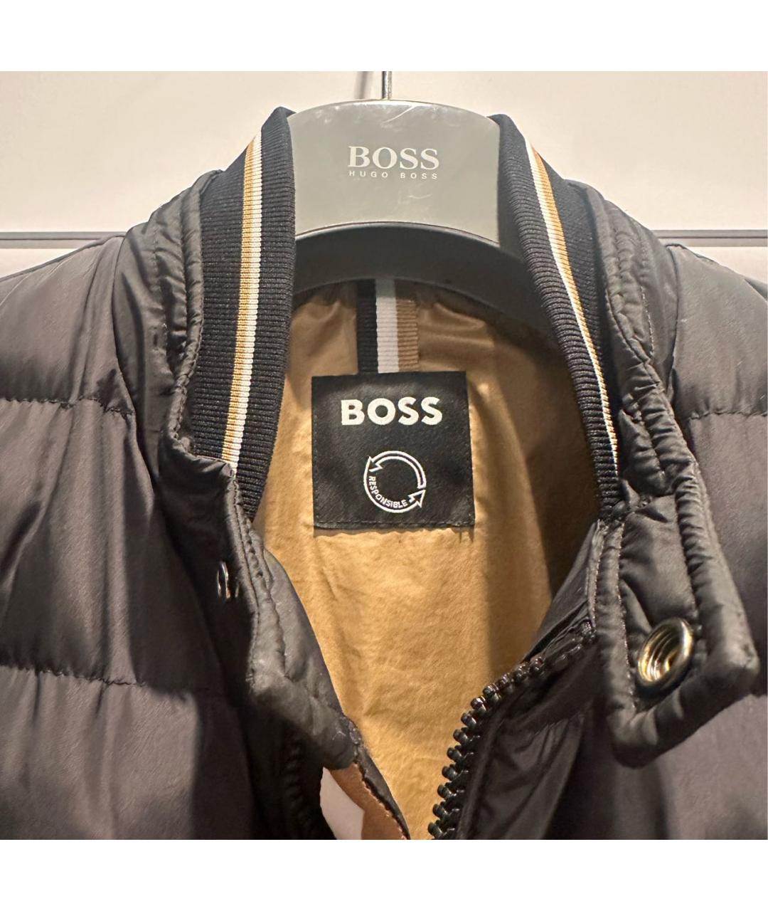 HUGO BOSS Черная полиэстеровая куртка, фото 3