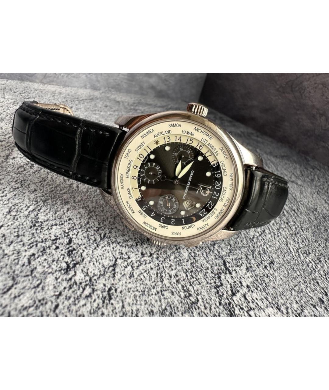 GIRARD PERREGAUX Серебряные часы из белого золота, фото 2