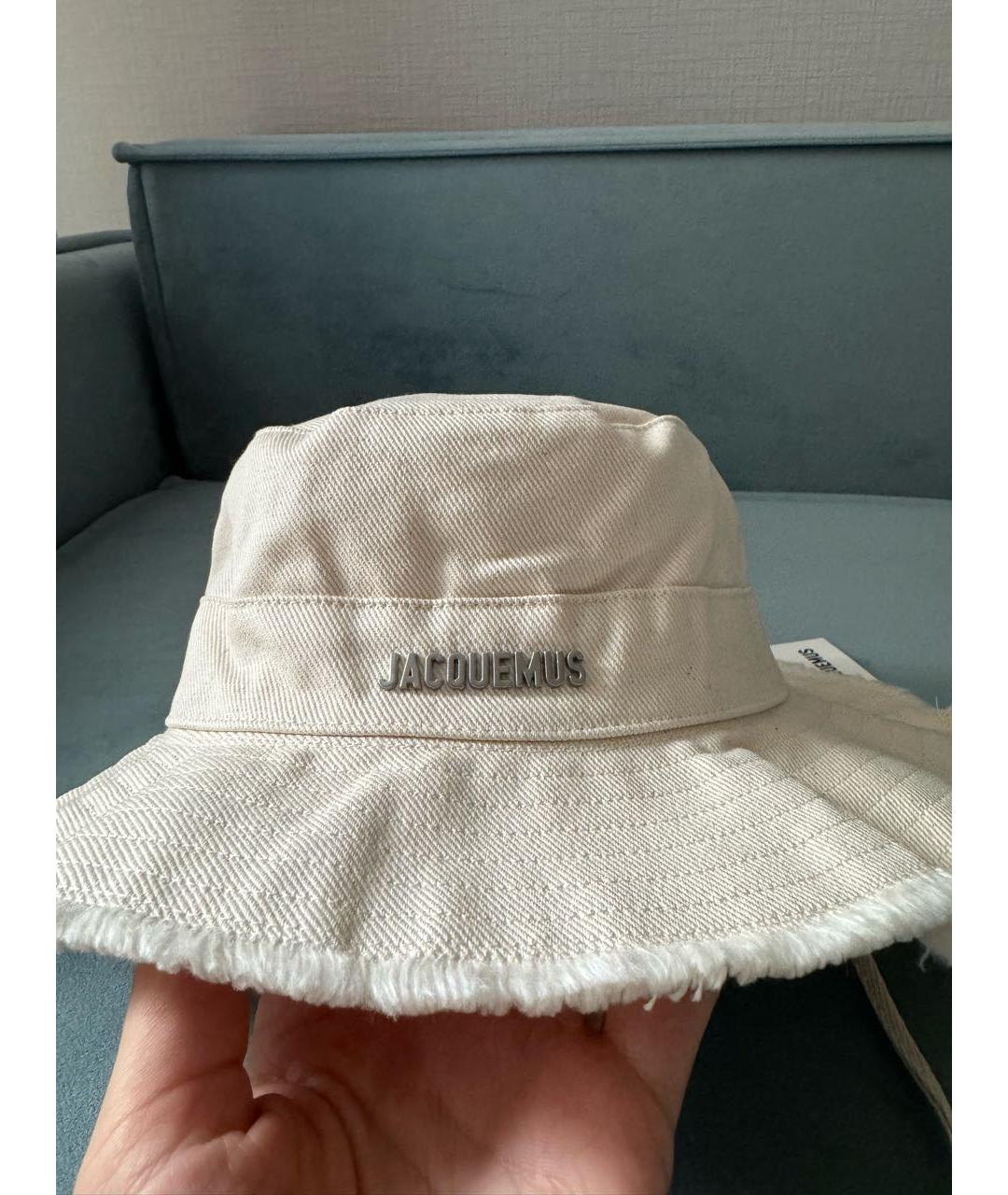 JACQUEMUS Белая хлопковая панама, фото 3