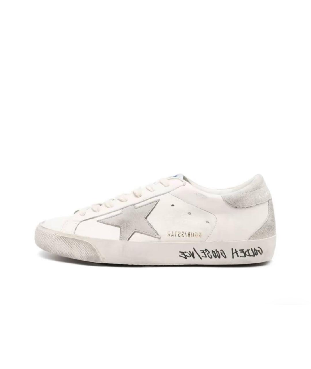 GOLDEN GOOSE DELUXE BRAND Белые кожаные низкие кроссовки / кеды, фото 5