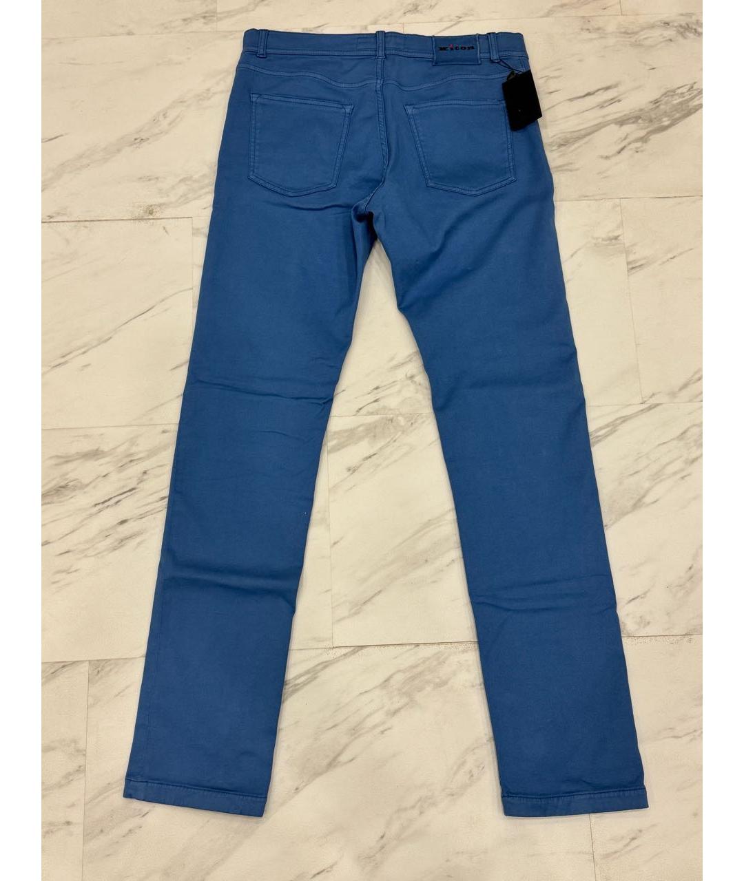 KITON Синие хлопко-эластановые джинсы скинни, фото 2