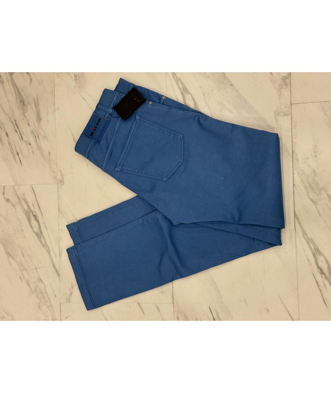 KITON Синие хлопко-эластановые джинсы скинни, фото 4