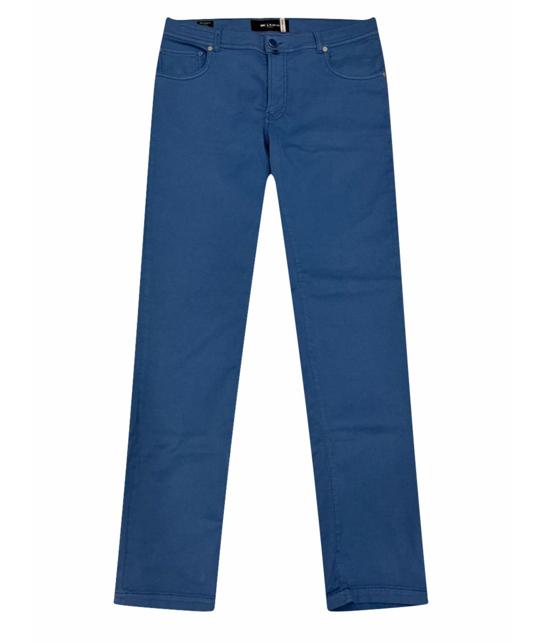 KITON Синие хлопко-эластановые джинсы скинни, фото 1