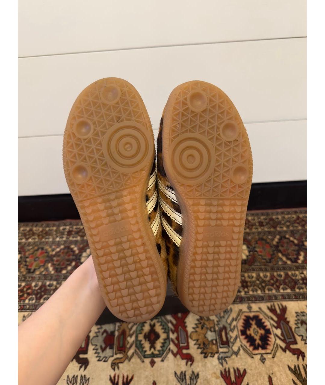 ADIDAS Коричневые кроссовки из экзотической кожи, фото 4