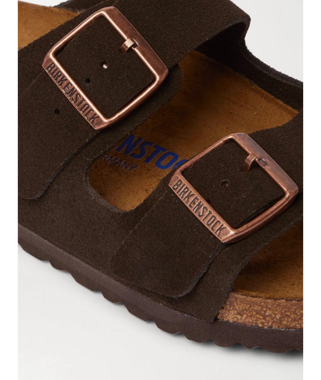 BIRKENSTOCK Коричневые замшевые сандалии, фото 5