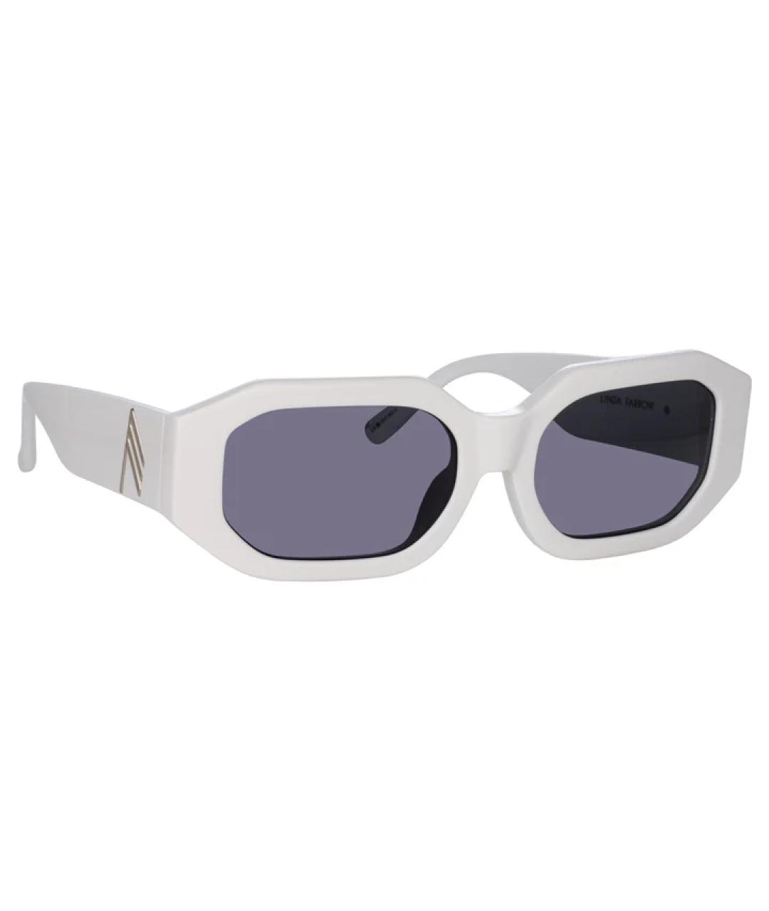 LINDA FARROW Белые солнцезащитные очки, фото 1